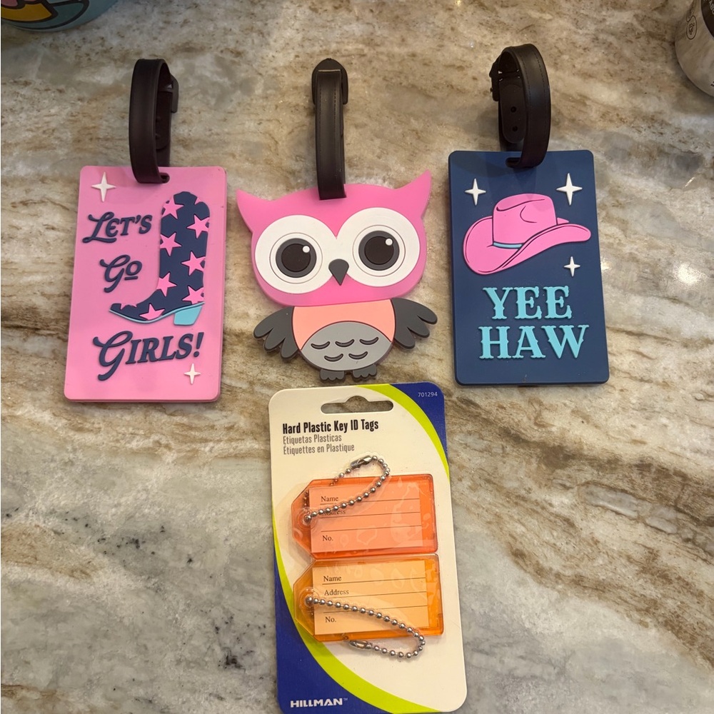 NWOT Pink Owl Kids Luggage Tag – Cute Travel ID